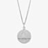 Engravables- Silver Plain Disc and Cross Pendant P-4078