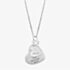Engravables- Silver Cut Out Textured Heart Pendant P-4243