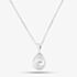 Silver Cubic Zirconia Pear Open Swirl Pendant P610833