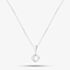 Silver Cubic Zirconia Open Square Pendant E610858-P