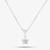 Silver Cubic Zirconia Textured Flower Pendant E610851-P