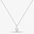 Silver Clear Tear Drop Pendant GK-P146C