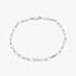Silver Textured Oval Paperlink Chain Bracelet 8.20.0752