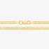 Silver Classic Yellow Gold Plated Flat Snake Chain Bracelet G1384Y/10