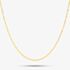 Sterling Silver Gold Plated 18 Inch Curb Chain CA4DC040/0.45