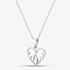 Silver Openwork Heart Shape Wings Pendant Necklace SP04242A