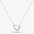 Fashionista Silver Silver Cubic Zirconia Heart Necklace 18739