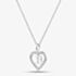 Fashionista Silver Sterling Silver Cubic Zirconia B Initial Heart Pendant 016-33527/B