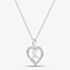 Fashionista Silver Sterling Silver Cubic Zirconia K Initial Heart Pendant 016-33527/K
