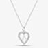 Fashionista Silver Sterling Silver Cubic Zirconia A Initial Heart Pendant 016-33527/A