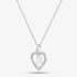 Fashionista Silver Sterling Silver Cubic Zirconia H Initial Heart Pendant 016-33527/H
