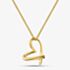 Yellow Gold Tone Plated Sterling Silver Twist Heart Pendant 016-34545/GP