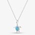 Fashionista Silver Sterling Silver Turquoise Turtle Pendant 016-35395/SP