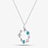 Fashionista Silver Sterling Silver Cubic Zirconia & Simulated Pearl Star Wreath Pendant 016-33908/SP