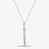 Fashionista Silver Sterling Silver Cubic Zirconia Bar Pendant 016-34417/SP