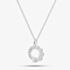 Fashionista Silver Sterling Silver Simulated Pearl & Cubic Zirconia Circle Pendant 016-35014/SP
