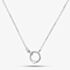 Fashionista Silver Sterling Silver Simulated Pearl & Cubic Zirconia Twisted Rope Circle Pendant AN2504Z-WFM/R