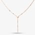 Fashionista Gold Rose Gold Tone Plated Sterling Silver Cubic Zirconia Leaf Necklace 05S2AZN451407