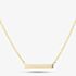 Yellow Gold Tone Plated Sterling Silver Engravable Bar Pendant 05S2AVN485607