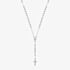Fashionista Silver Sterling Silver 28 Inch Rosary Necklace S7094