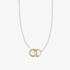 Fashionista Silver Sterling Silver Two Tone Interlinking Circle Necklace N4776