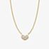 Fashionista Gold Yellow Gold Tone Plated Sterling Silver Cubic Zirconia Heart Pendant N4782C