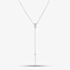 Sterling Silver Cubic Zirconia Triangle Lariat Necklace N611054