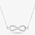 Sterling Silver 46cm Crystal Infinity Necklet 8.19.7974