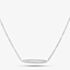 Silver & Cubic Zirconia Open Oval Necklace 2THB020704
