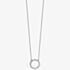 Sterling Silver Cubic Zirconia Pave Open Circle Necklace N4216C