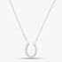 Sterling Silver Cubic Zirconia Pave Horseshoe Necklace N4318