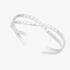 Fashionista Silver Sterling Silver Textured Twist Cuff Bangle B5658