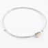Silver Oval Sliding Love Is All Around Heart Bangle NH270
