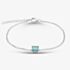 Fashionista Silver Sterling Silver Square Cut Teal Cubic Zirconia Bracelet AB4253TMNN-A75/R