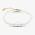 Yellow Gold Tone Plated Sterling Silver Freshwater Pearl Bracelet AB3135WFM/G