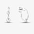 Silver Half Hoop Two Ball Stud Earrings SE06501A