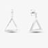 Silver Open Cut Triangle Dropper Stud Earrings SE06905A