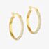 LUXE Silver Gold Plated Cubic Zirconia Hoop Earrings 8.51.3200
