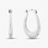 Sterling Silver Twist Patterned Oval Creole Hoop Earrings S3099