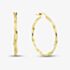 Silver Gold Plated 30mm Twist Hoop Earrings S3461