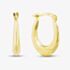 Silver Gold Plated Oval Creole Hoop Earrings S3038