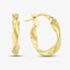 Silver Gold Plated 16mm Twisted Hoop Earrings S3375