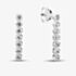 Sterling Silver Cubic Zirconia Dropper Earrings E6471C