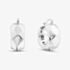 Sterling Silver Rhodium Plated Electroform Faceted Creole Earrings 8.52.0002