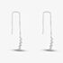 Sterling Silver Rhodium Plated Cubic Zirconia Zig-Zag Pull Through Chain Earrings 8.54.4779