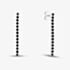 Sterling Silver Rhodium Plated Black Cubic Zirconia Drop Earrings 8.58.8579