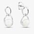Sterling Silver Freshwater Pearl Link Dropper Earrings EOW70222FW