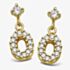 Gold Pated Cubic Zirconia Drop Earrings ME-1006GO