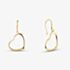 Yellow Gold Plated Sterling Silver Open Heart Drop Earrings AE23747/G