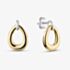Yellow Gold Plated Sterling Silver Teardrop Drop Stud Earrings AE24976/RG